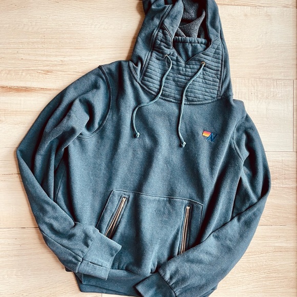 NWT Aviator Nation Charcoal Ninja Hoodie M - Picture 3 of 7